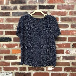 Banana Republic Scalloped Polka Dot Shirt